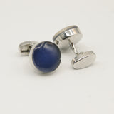 Avanti Milano Round Blue Reflective Cufflink
