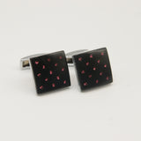 Avanti Milano Square Black/Pink Bejeweled Cufflink