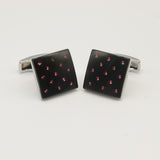 Avanti Milano Square Black/Pink Bejeweled Cufflink