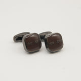 Avanti Milano Square Burgundy Braided Pattern Cufflink