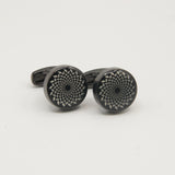 Avanti Milano Round Black/White Fractal Cufflinks
