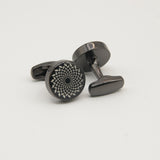 Avanti Milano Round Black/White Fractal Cufflinks