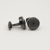Avanti Milano Round Black/White Fractal Cufflinks