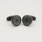 Avanti Milano Round Black/White Fractal Cufflinks
