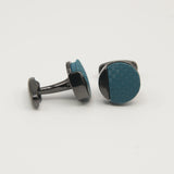 Avanti Milano Round Blue Patterned Cufflink