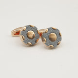 Avanti Milano Gold/Grey Six Shooter Cufflink