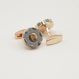 Avanti Milano Gold/Grey Six Shooter Cufflink