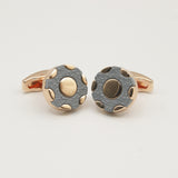 Avanti Milano Gold/Grey Six Shooter Cufflink