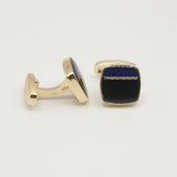 Avanti Milano Square Black/Blue Split Cufflink