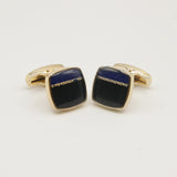 Avanti Milano Square Black/Blue Split Cufflink