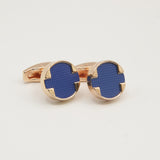 Avanti Milano Blue/Gold Textured Cufflinks