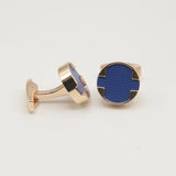 Avanti Milano Blue/Gold Textured Cufflinks