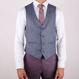 White/ Black Avanti Milano Window Pane Red Patterned Three Piece Multicolored Suit