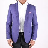 Navy/ Black Avanti Milano Stitch Patterned Notch Lapel Jacket