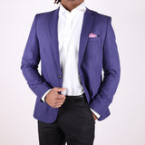 Navy/ Black Avanti Milano Stitch Patterned Notch Lapel Jacket