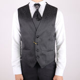 Black Avanti Milano Paisley Patterned Vest