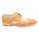 Giovanni Tan Burlap Patterned Dress Shoe