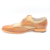 Giovanni Tan Burlap Patterned Dress Shoe