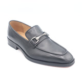 La Milano Black Buckled Slip On Shoe