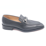 La Milano Black Buckled Slip On Shoe
