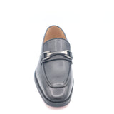 La Milano Black Buckled Slip On Shoe