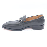 La Milano Black Buckled Slip On Shoe