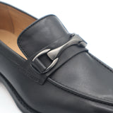 La Milano Black Buckled Slip On Shoe
