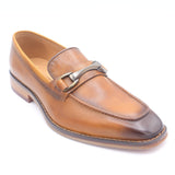 La Milano Tan Buckled Slip On Shoe