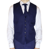 Navy Blue Avanti Milano Paisley Patterned Three Piece Tuxedo