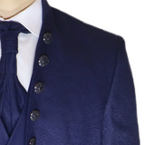 Navy Blue Avanti Milano Paisley Patterned Three Piece Tuxedo