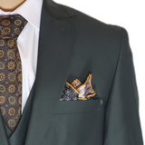 Dark Green Avanti Milano Peak Lapel Three Piece Suit