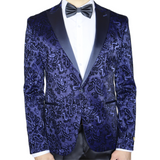 Navy Blue Paisley Patterned Avanti Milano Tuxedo