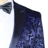 Navy Blue Paisley Patterned Avanti Milano Tuxedo