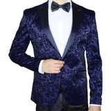 Navy Blue Paisley Patterned Avanti Milano Tuxedo