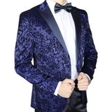 Navy Blue Paisley Patterned Avanti Milano Tuxedo