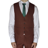 White Multicolored Avanti Milano Window Pane Patterned Three Piece Suit
