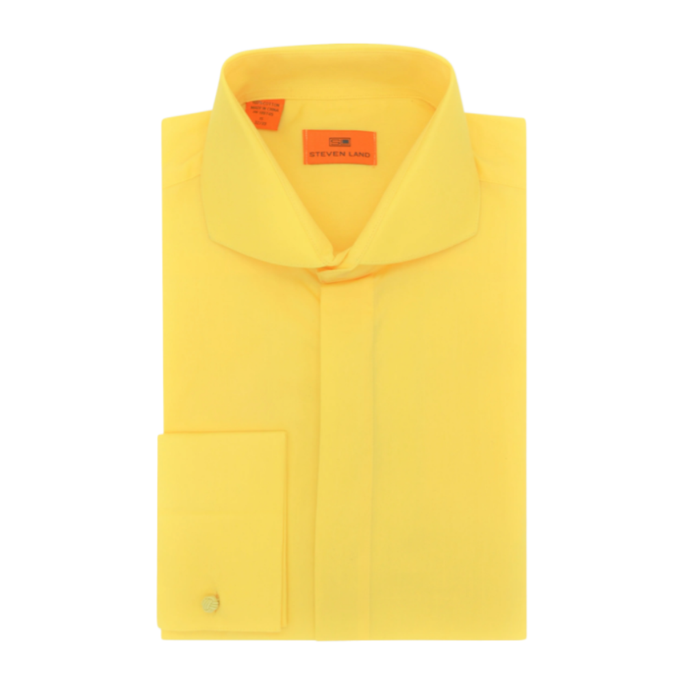 Yellow | Steven Land | French Cuff | Dress Shirt 18 | 34/35