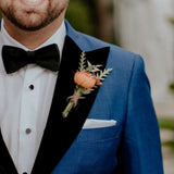 BLACK VELVET PEAK LAPEL