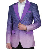 Purple/Pink Avanti Milano Peak Lapel Patterned Dinner Jacket