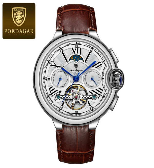 Avanti Luxury Men's Round Case Mechanical Movement Wrist Watch