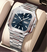 Avanti Men's Luxury Square Face/Case Wrist Watch