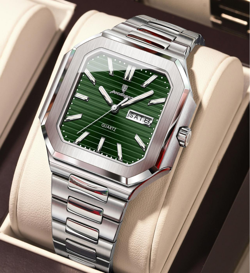 Avanti Men's Luxury Square Face/Case Wrist Watch