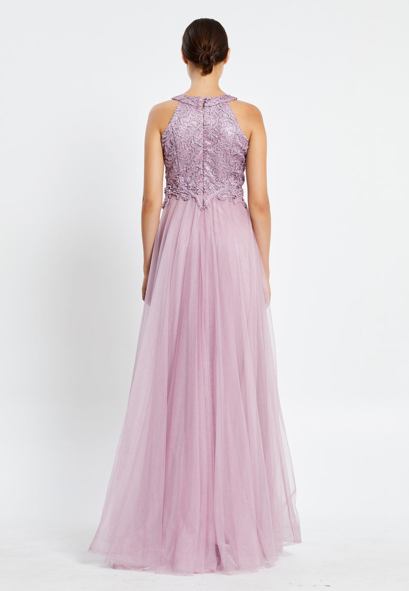 Lavender Sleeveless Sequin Patterned Flowy Dress Avanti Milano Formalwear Lavender Sleeveless Sequin Patterned Flowy Dress Avanti Milano Formalwear