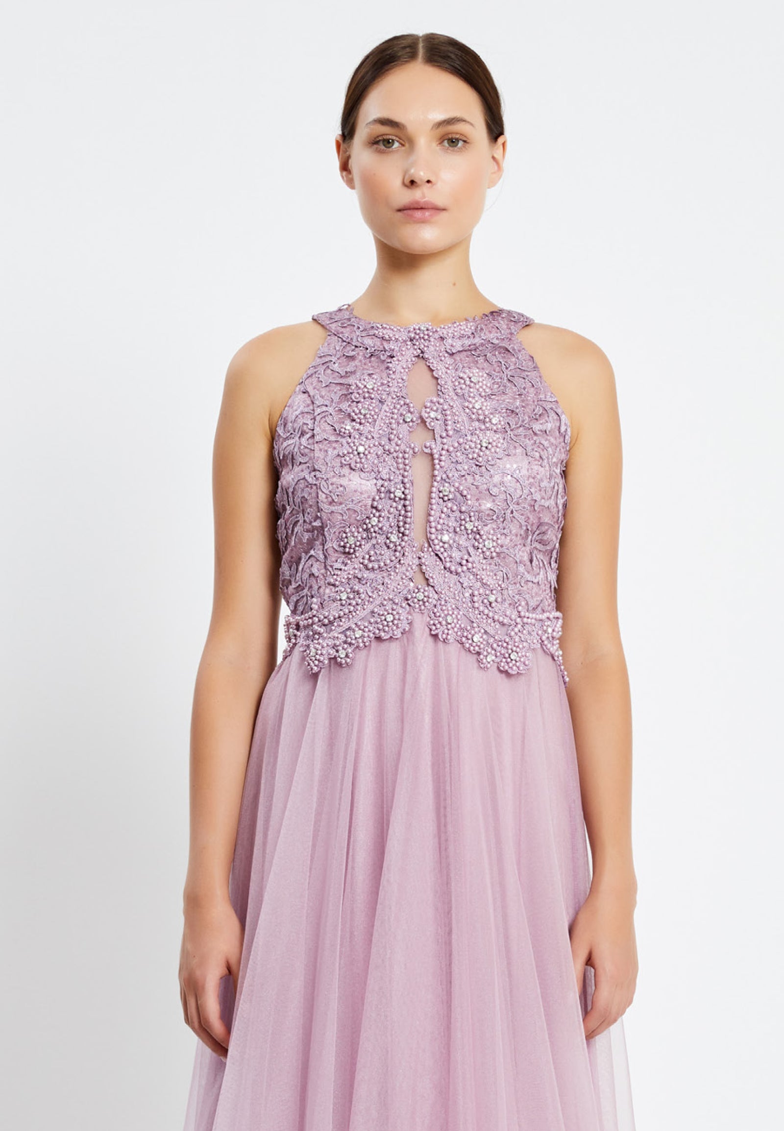sequin twist a line dress in lavender Sequin Twist A Line Dress Lucy in The Sky Review