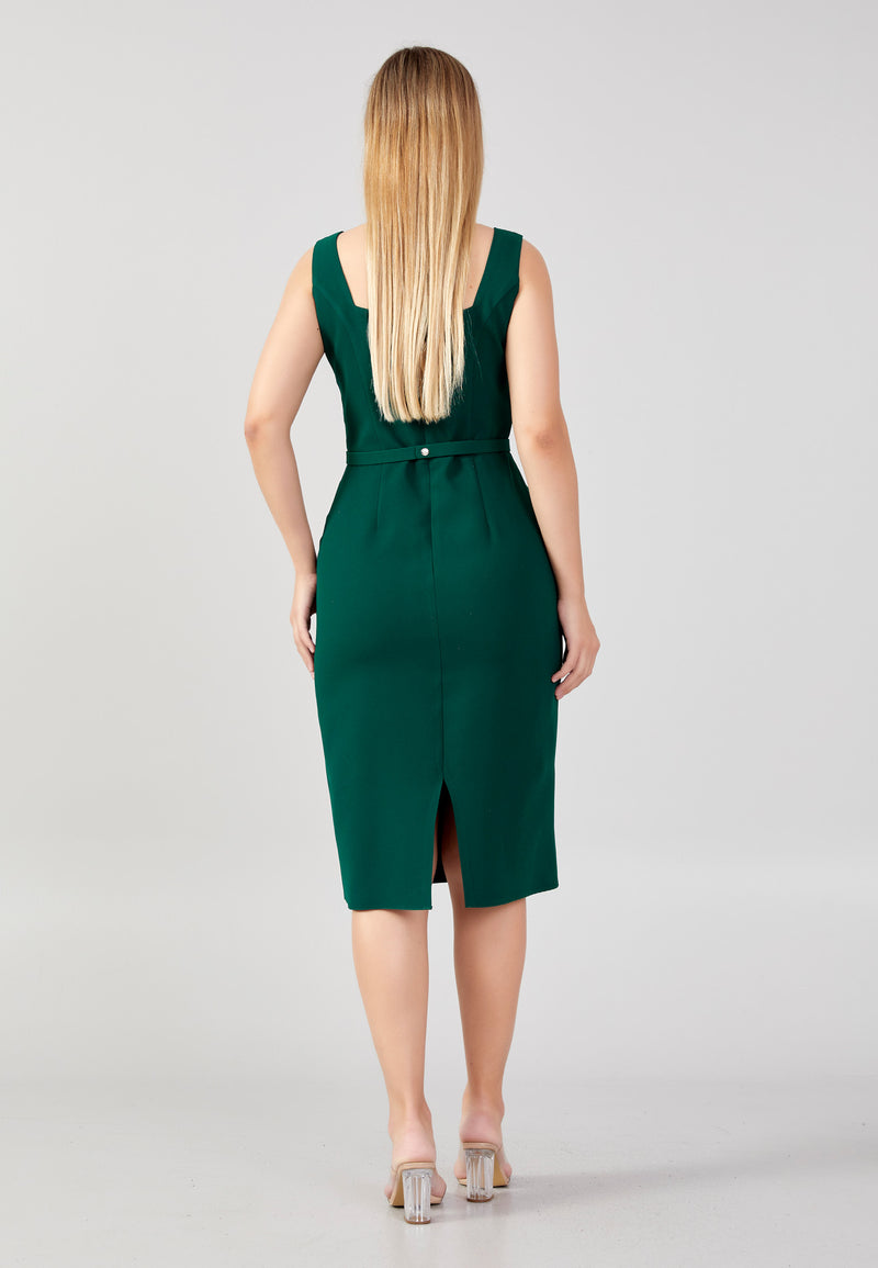 Emerald Green Simple Closure A Line Fitted Dress Avanti Milano Formalwear Emerald Green Simple Closure A Line Fitted Dress Avanti Milano Formalwear