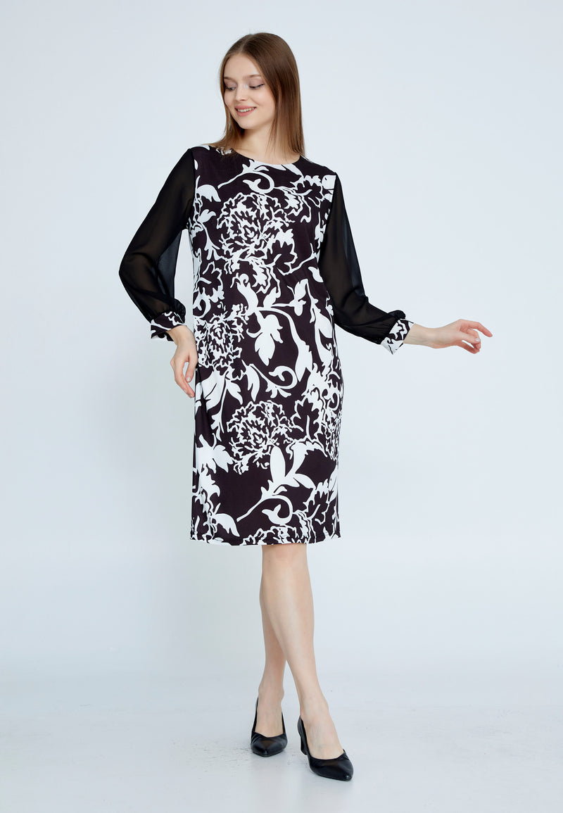 Black/White Bodycon Dress – Avanti Milano Formalwear
