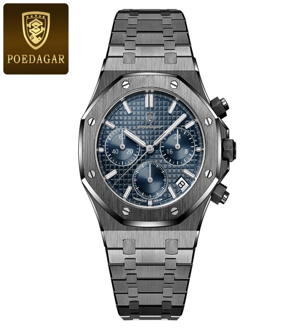 Avanti Luxury Men's Octagon Bevel Wristwatch