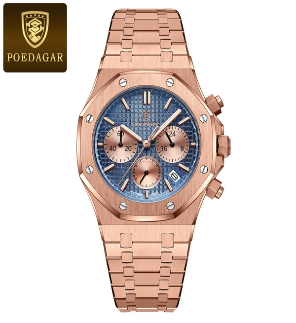 Avanti Luxury Men's Octagon Bevel Wristwatch
