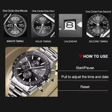 Avanti Luxury Men's Circular Case Functional Time Keep Wrist Watch