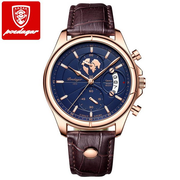 Avanti Luxury Men's Circular Case Functioning Time Keep Wrist Watch